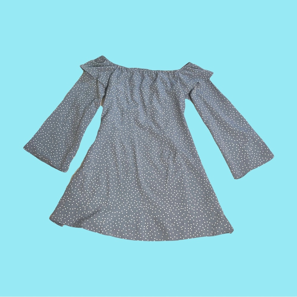 Off the shoulder polka dot dress